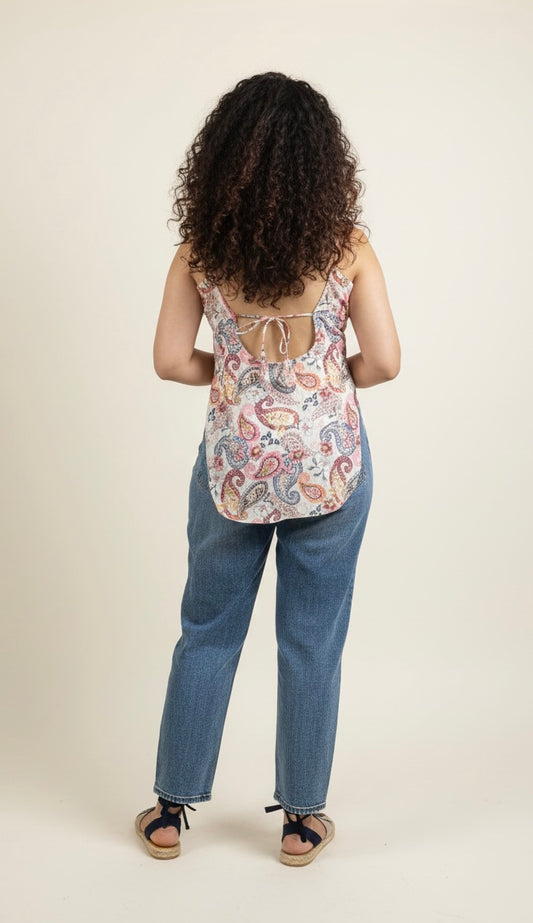 Sleeveless Kalamkari short kurti