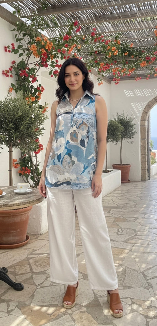 Silken Breeze Collared Kurti