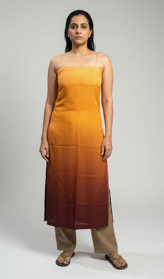 Sunset Ombre Sleeveless Kurti